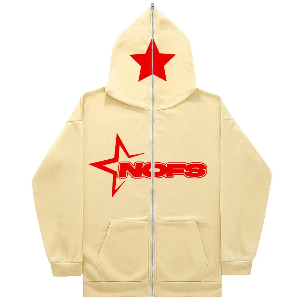 NOFS Zip Hoody Beige Heren